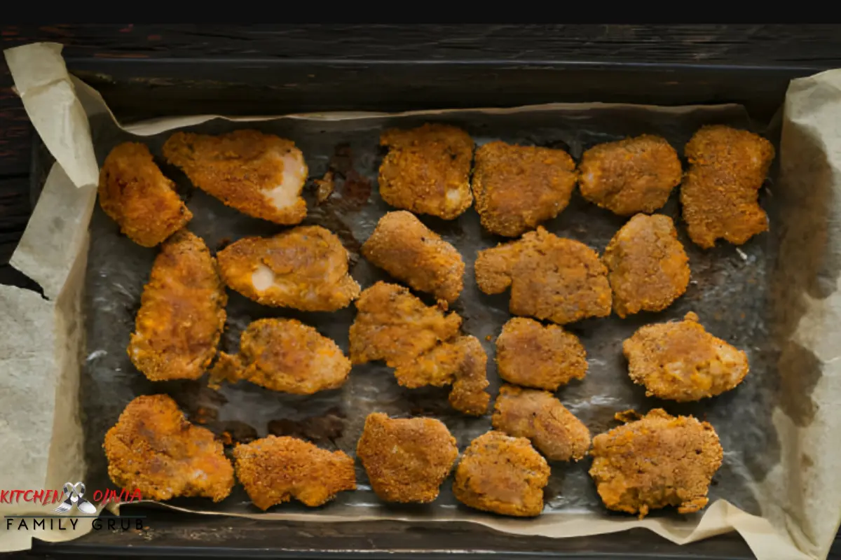 Serving air fried chicken tenders on plate