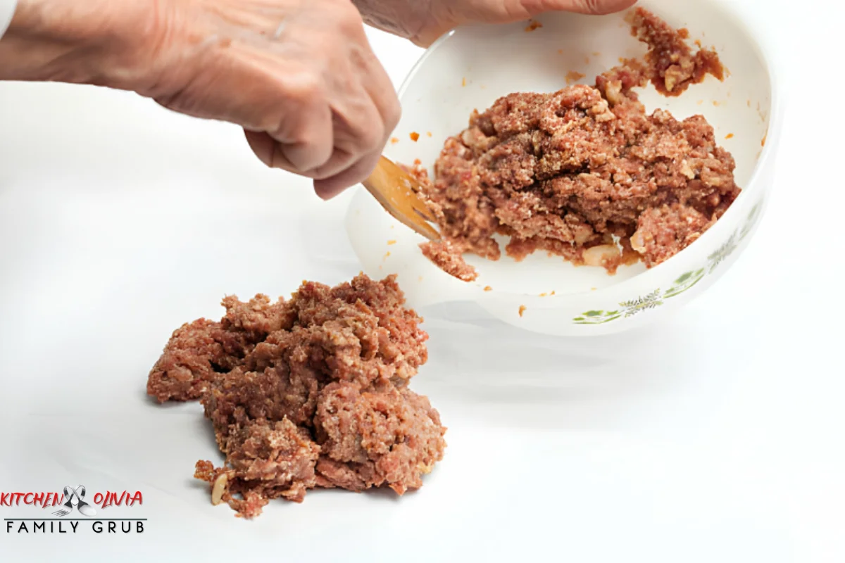 Ingredients for meatloaf including milk