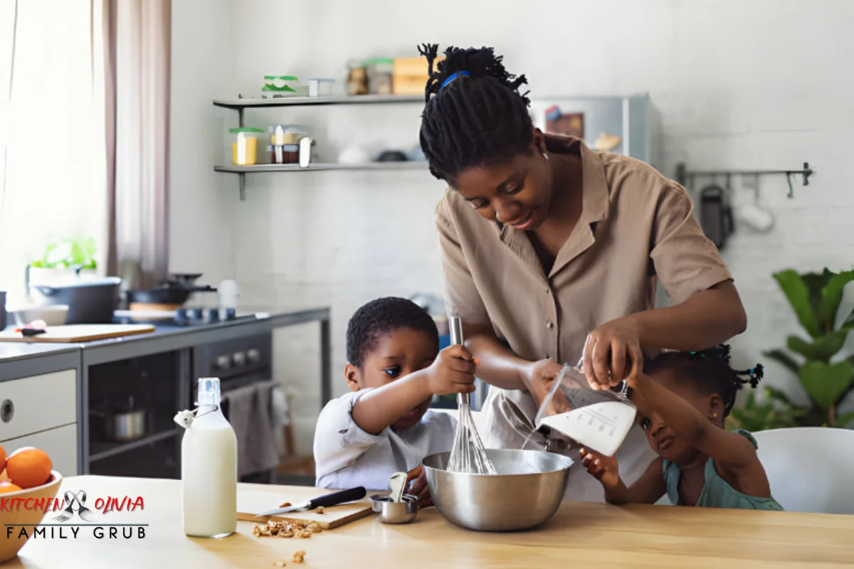 Milk being used to bind ingredients in a recipe