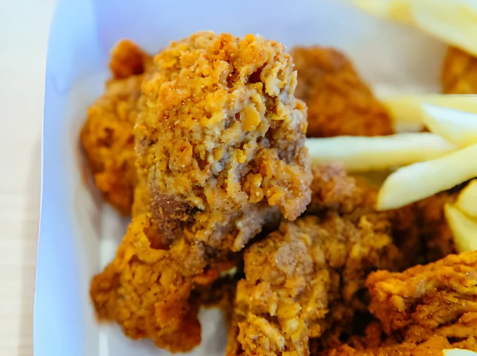 Fried chicken paired with ice cream