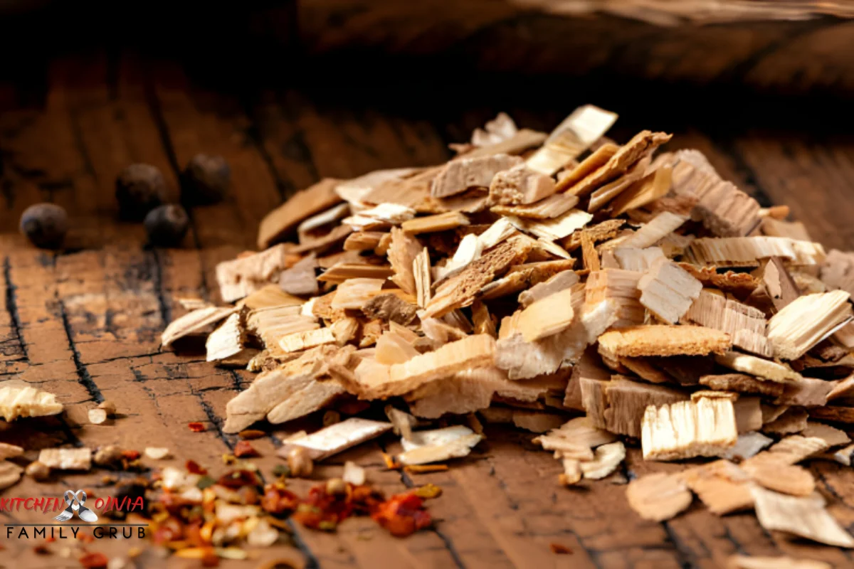 Variety of wood chips for smoking